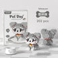 18 Styles Little Dog Cat Cute Pet Small Building Block Model Series Ornaments Children's Toys Miniature Bricks