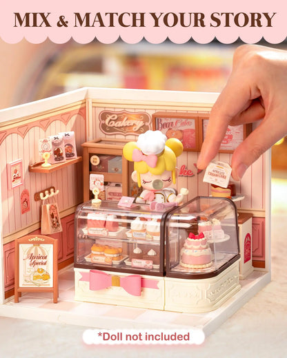 Rolife Super Creator Miniature Dollhouse Kit – DIY LED Diorama with Pre-Made Furniture (Multiple Designs)
