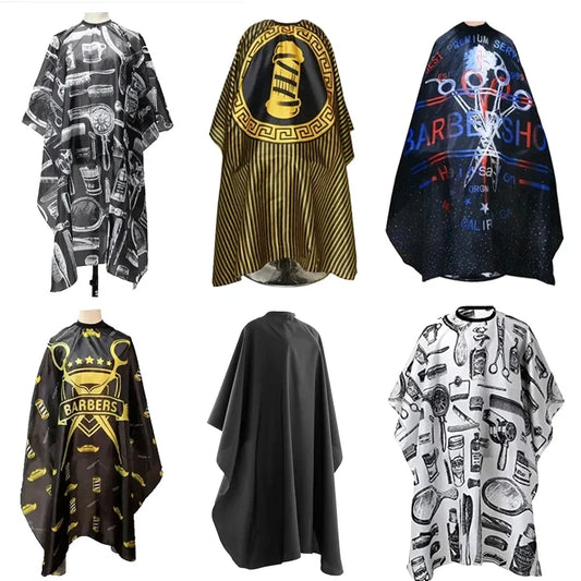 Hairdressing Coth Pattern Cutting Hair Waterproof Cloth Salon Barber Cape Professional Hair Stylist Retro Aprons Haircut Cape