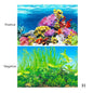 3D Double-Sided Waterproof Aquarium Background Sticker - Fish Tank Ocean Plant Aquascape Poster