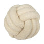 Aesthetic Knotted Ball Plush Cushion - Nordic Round Throw Pillow for Sofa & Bed, 22/28 cm (8.7/11 in)