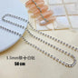 100/50cm Luxury Crystal Chain Nail Charms - 1.5/2mm Clear & AB Diamond Nail Art Decoration