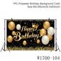 Black Gold Birthday Table Runner 30 50 Birthday Tablecloth Balloon Party Decoration For Home Backdrop Wedding Adult Anniversary