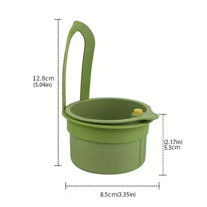 Press-Down Drain Basket Food Strainer & Sink Organizer for Kitchen and Bathroom