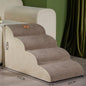 2-Step Pet Stairs for Small & Senior Dogs, Anti-Slip Coral Fleece Ramp with Removable Zipper Cover (36 x 40 x 30 cm | 14.2 x 15.7 x 11.8 in)