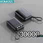 4-in-1 Portable Power Bank with Built-In Cables & LED Digital Display — 10,000/30,000/50,000mAh, 120W Fast Charge