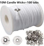 200ft (61m) 24-Ply Braided Cotton Candle Wick Roll – DIY Candle Wicks for Soy, Paraffin & Beeswax