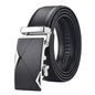Men's PU Leather Belt with Metal Buckle — 3.5 cm (1.4 in) Wide Dress & Casual Belt for Jeans and Cargo Pants