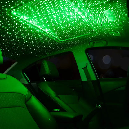 LED Car Starry Sky Projector Light USB Adjustable Interior Atmosphere Night Lamp
