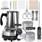 DIY Candle Making Kit with 500W Electric Hot Plate, 900ml/600ml Stainless Steel Melting Pot, Thermometer & Candle Tins