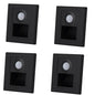 PIR Motion Sensor Recessed LED Night Light 86mm (3.4 in) AC 110-240V for Staircase Bedroom Hallway