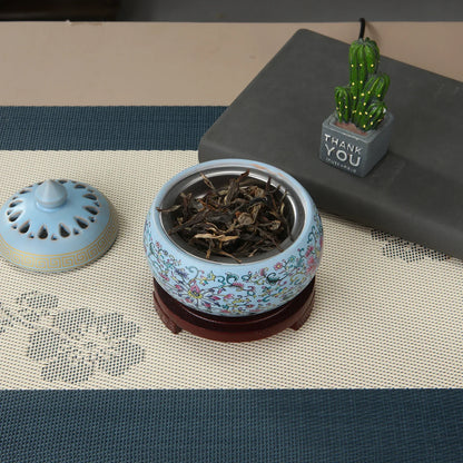Electronic Incense Burner Ceramic Essential Oil Burner Timing Adjustable Temperature Wax Melter Warmer with USB Plug