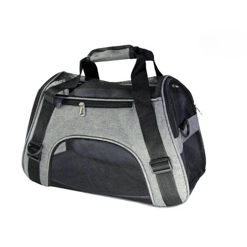 Portable Mesh Pet Carrier Bag — Foldable Breathable Travel Handbag for Small Cats & Dogs