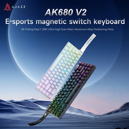 68‑Key 60% Magnetic Switch Mechanical Gaming Keyboard – Hot‑Swappable, 0.01mm Rapid Trigger, RGB Backlight, Wired USB