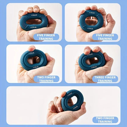 Silicone Hand Grip Strengthener Ring – Finger & Forearm Strength Trainer