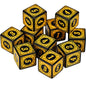 10PCS/Set Acrylic Dice Set D6 Carved Pattern Polyhedron Dice 6-sides Game Dice for RPG Dungeons and Dragons Board Game