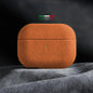Italian Suede Leather Case for Wireless Earbud Charging Case – Luxury Suede Protective Cover with Wireless Charging Support