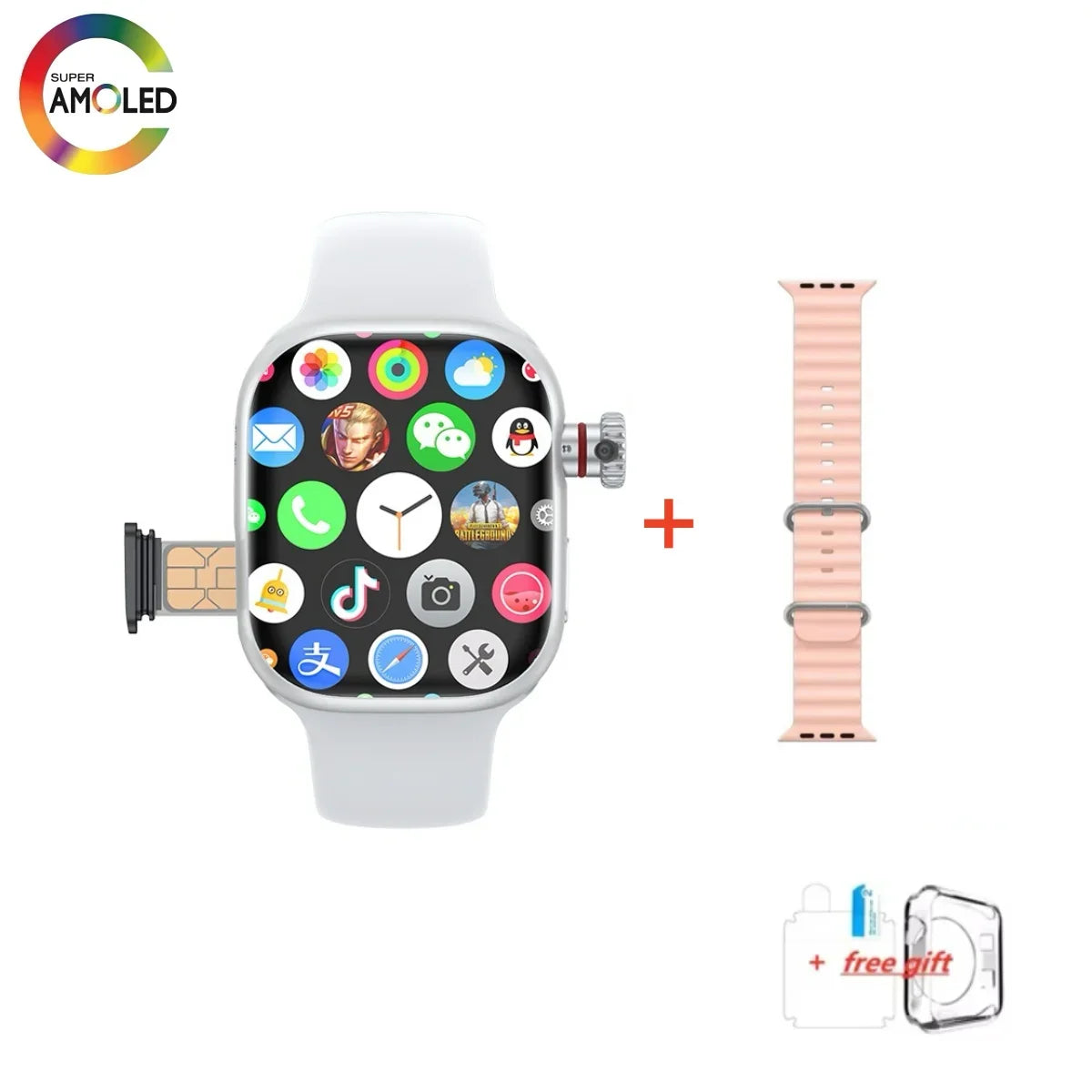 CD99 Smart Watch 8GB RAM AMOLED Wifi ROM GPS 128GB Position APP Download Bluetooth Men Women Cellular Card Version Smartwatch