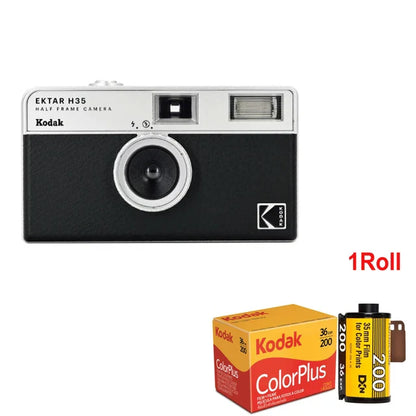35mm Half Frame Film Camera with Built-in Flash — Reusable Pocket Retro Camera, Ideal Gift