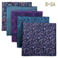 5-Pack Men's Microfiber Pocket Squares 12.6 in (32 cm) - Jacquard Woven Wedding & Formal Handkerchiefs, Assorted Patterns