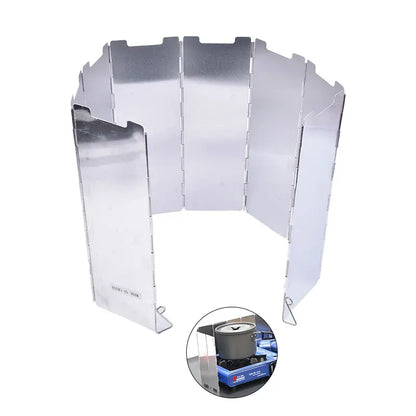 8 Plate Foldable Gas Stove Outdoor Camping Cooking Windbreak Camping