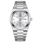 Men's Quartz Stainless Steel Watch 40-44mm Dial, 3ATM Water-Resistant Luminous Chronograph with Date