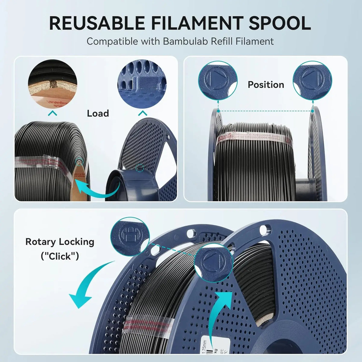 SUNLU 1.75 mm PLA, PLA+ & PETG Spool-Free Filament Refill