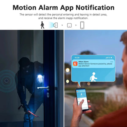 Zigbee PIR Motion Sensor & Light Detector - Smart Home Motion Sensor with Mobile App Control