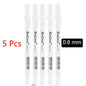 White Opaque Oily Waterproof Gel Marker Pen - Multi Nib Sizes 0.8/1.0/2.0/2.8mm for DIY, Graffiti, Sketching