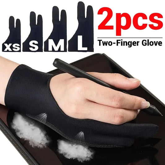 Two-Finger Artist Drawing Glove for iPad & Graphics Tablets – Palm Rejection, Anti-Smudge