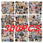 300Pcs Mix Anime Stickers for Kids Onepiece JujutsuKaisen DragonBall Sticker DIY Car Wall Cool Cartoon Decals Waterproof Toy