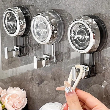 Powerful Reusable Suction Cup Hook Heavy-Duty Traceless Shower & Wall Hook 3.54 x 2.28 in (9 x 5.8 cm)