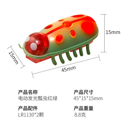 Interactive Battery Operated Bug Cat Toy for Kittens Automatic Vibration Beetle with Obstacle Avoidance