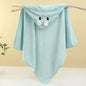 Toddler and Baby Hooded Towel Super Soft Coral Velvet Bathrobe Swaddle Wrap for Newborns and Kids