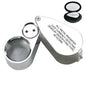 40X Jeweler Loupe Magnifier with LED & UV Light - Foldable Pocket Magnifying Glass for Jewelry Coins Stamps
