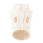 Knitted Cable Dog Sweater - Warm Autumn/Winter Pullover for Small Dogs