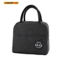 Insulated Bento Lunch Bag with Ice-Pack Pocket - Portable Thermal Cooler Tote for Students, Oxford Cloth