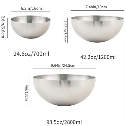Korean stainless steel fruit and vegetable salad bowl with rice bowl, cold noodle bowl, instant noodle bowl, cold mixing bowl
