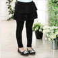 Girls Skirted Leggings - Cotton-Blend Ruffled Cake Skirt Pants for Ages 3–11 (Spring/Autumn)