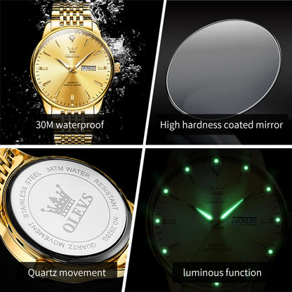 OLEVS 2929 Men’s Quartz Watch with Double Calendar