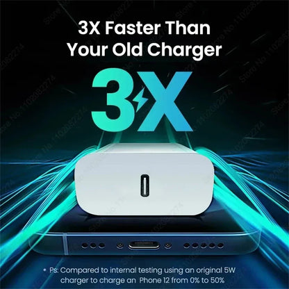 40W USB-C PD Fast Charger for iPhone - Single USB-C Port Rapid Charging