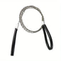 Portable Stainless Steel Wire Saw with Leather Finger Handles — Pocket Chain Saw for Camping, Hiking & Survival, 27.6 in (70 cm)