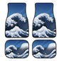 Great Wave Off Kanagawa 4-Piece All-Weather Car Floor Mats - Universal Fit for SUVs, Sedans, Trucks