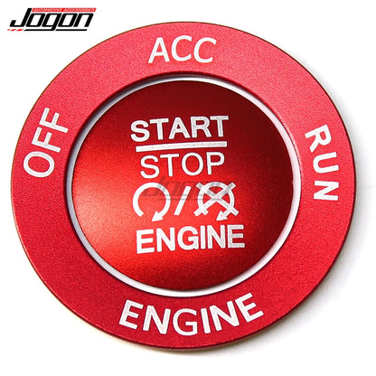 Aluminum Steering Wheel Button Trim Cover - Push Start/Stop Interior Accent for Charger Challenger RAM Durango