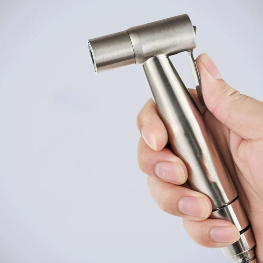 Stainless Steel Portable Toilet Spray Gun - Handheld Bidet Sprayer for Bathroom & Outdoor Cleaning