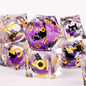 7-Piece Resin Sharp-Edge Polyhedral Dice Set for D&D & RPGs - D20 D12 D10 D8 D6 D4