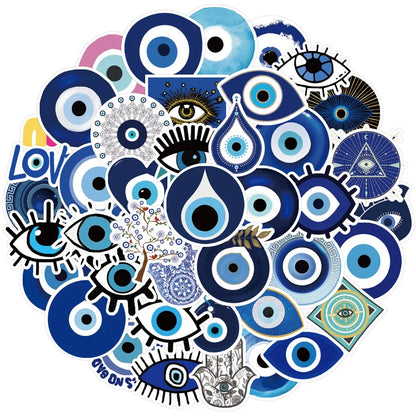 10/30/50pcs Gothic Turkish Evil Eye Graffiti Stickers Aesthetic Decals Skateboard Motorcycle Phone Car Cool Waterproof Sticker