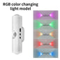 LED Motion Sensor RGB Night Light Rechargeable USB-C Magnetic Wall Lamp Color-Changing Sunset Mood Light for Bedroom & Living Room