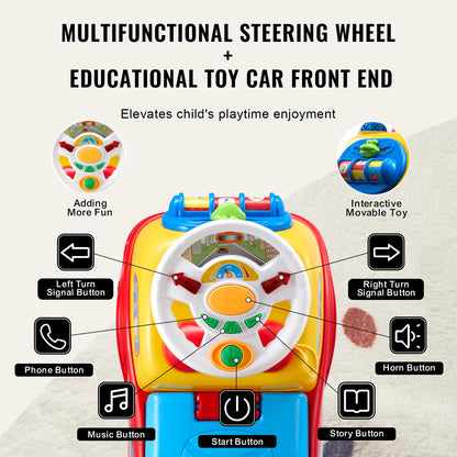 SucceBuy Toddler Push Car with Music and Storage