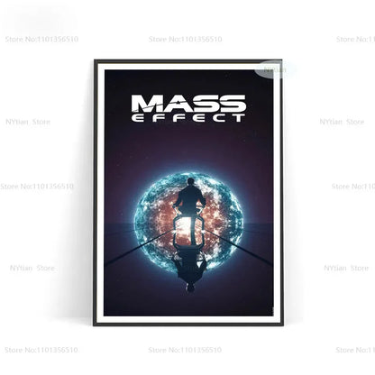 NT1464 Mass Effect Poster Minimalist Classic Game Gift Posters And Prints Wall Art Picture Canvas Painting For Home Room Decor